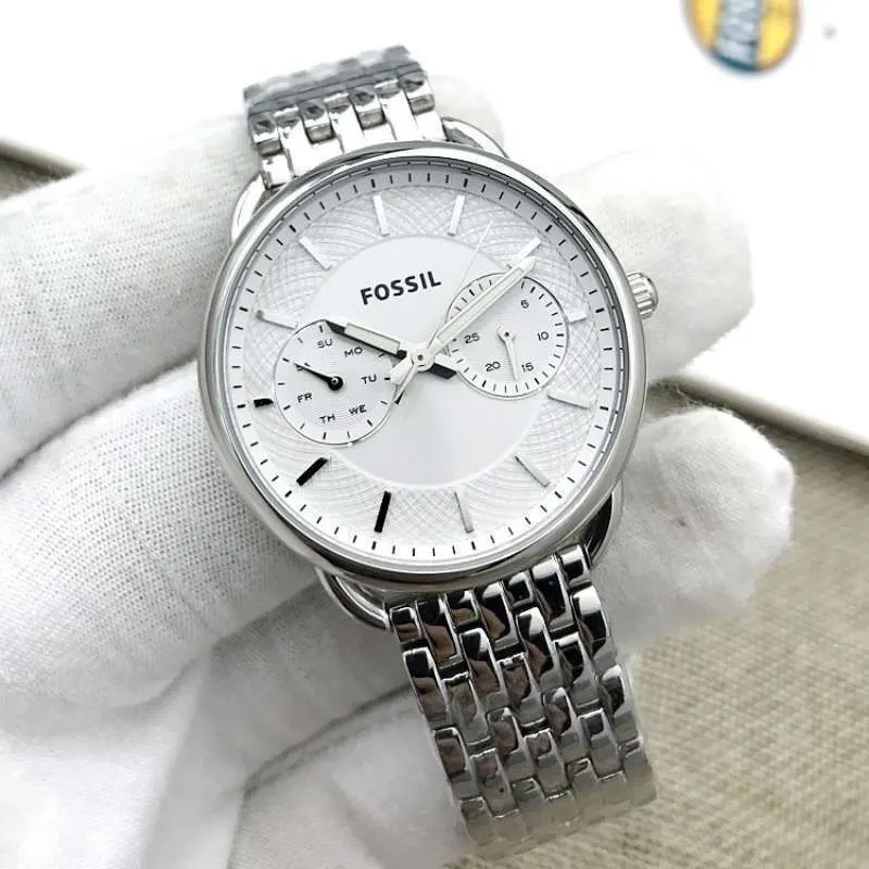 Fossil Tailor Multifunction Silver Dial Ladies Watch- ES3712